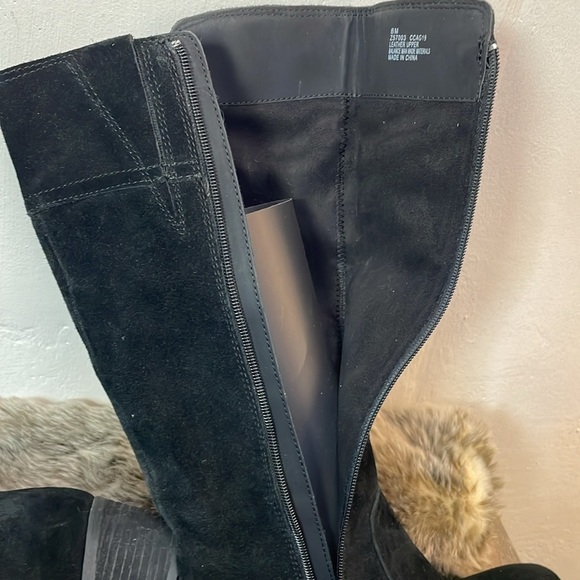 BOC- NEW Suede Knee Boots Double zipper Round toe Double Stitched-8M-#0100 - Picture 11 of 15